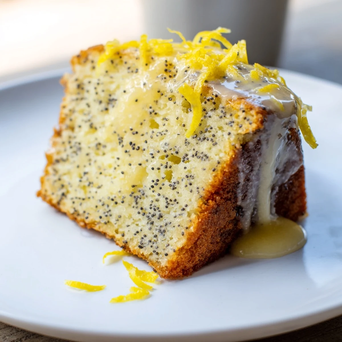 Glazed Lemon Poppy Cake