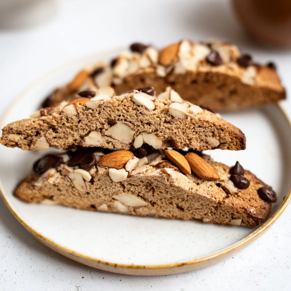 Enjoy a plate of homemade Soft Sweet Almond Biscotti alongside your favorite warm beverage.