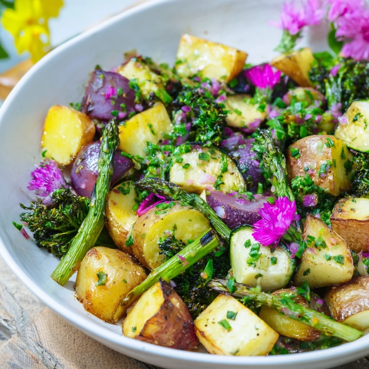 Light Herb Fern Roasted Vegetables