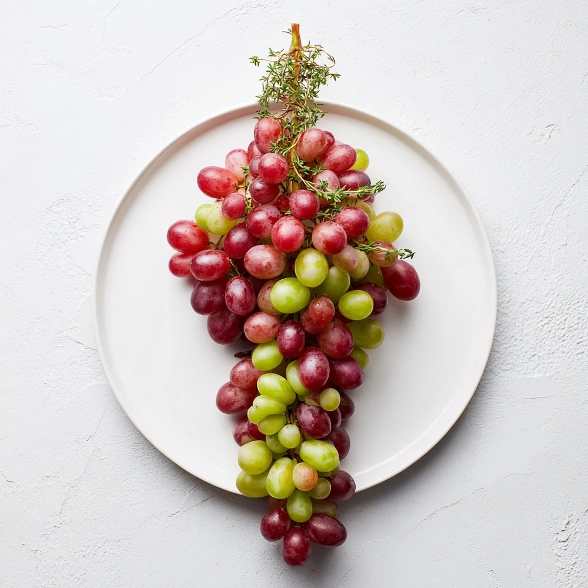 This stunning platter shows a vibrant Vineyard Grape Cluster, perfect for a wine tasting with friends.
