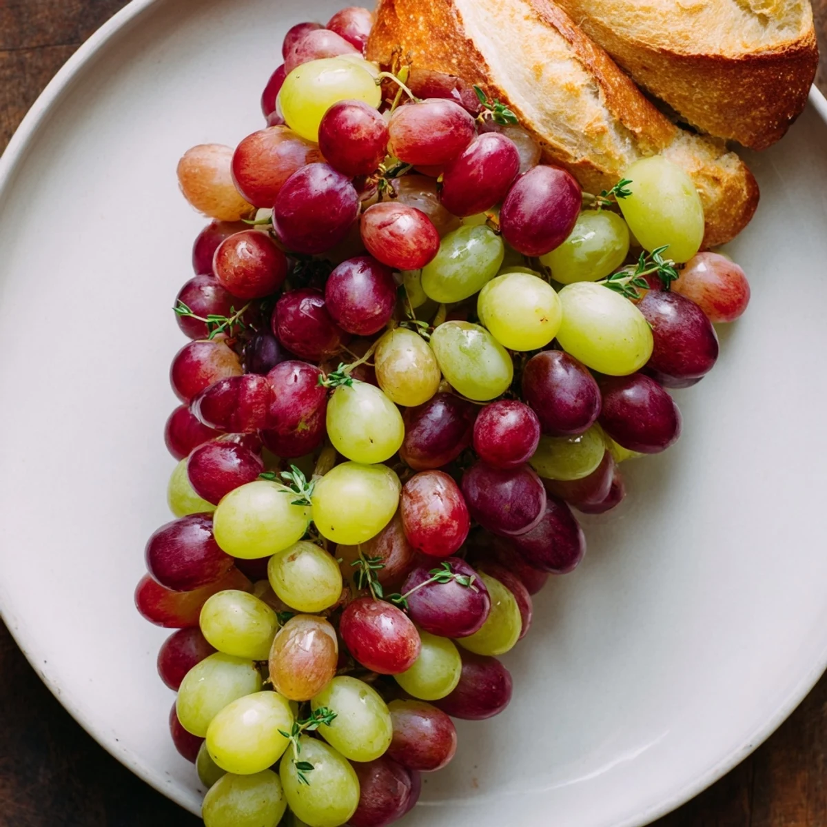 See the elegant arrangement of red and green grapes—this simple Vineyard Grape Cluster recipe is so appealing.