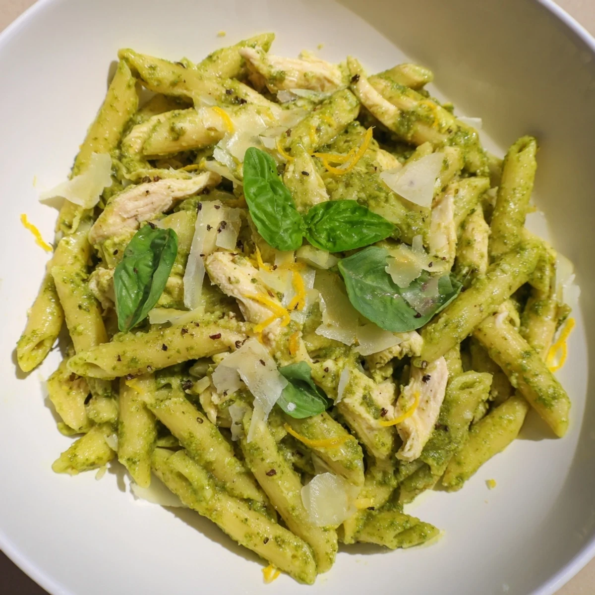 10-Minute Pesto Pasta Chicken