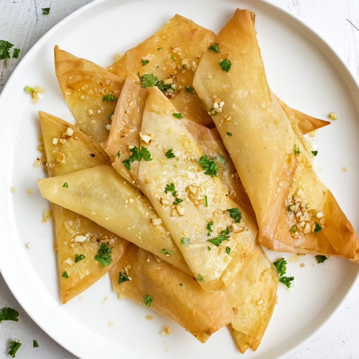 Crispy Garlic Lumpia Chips