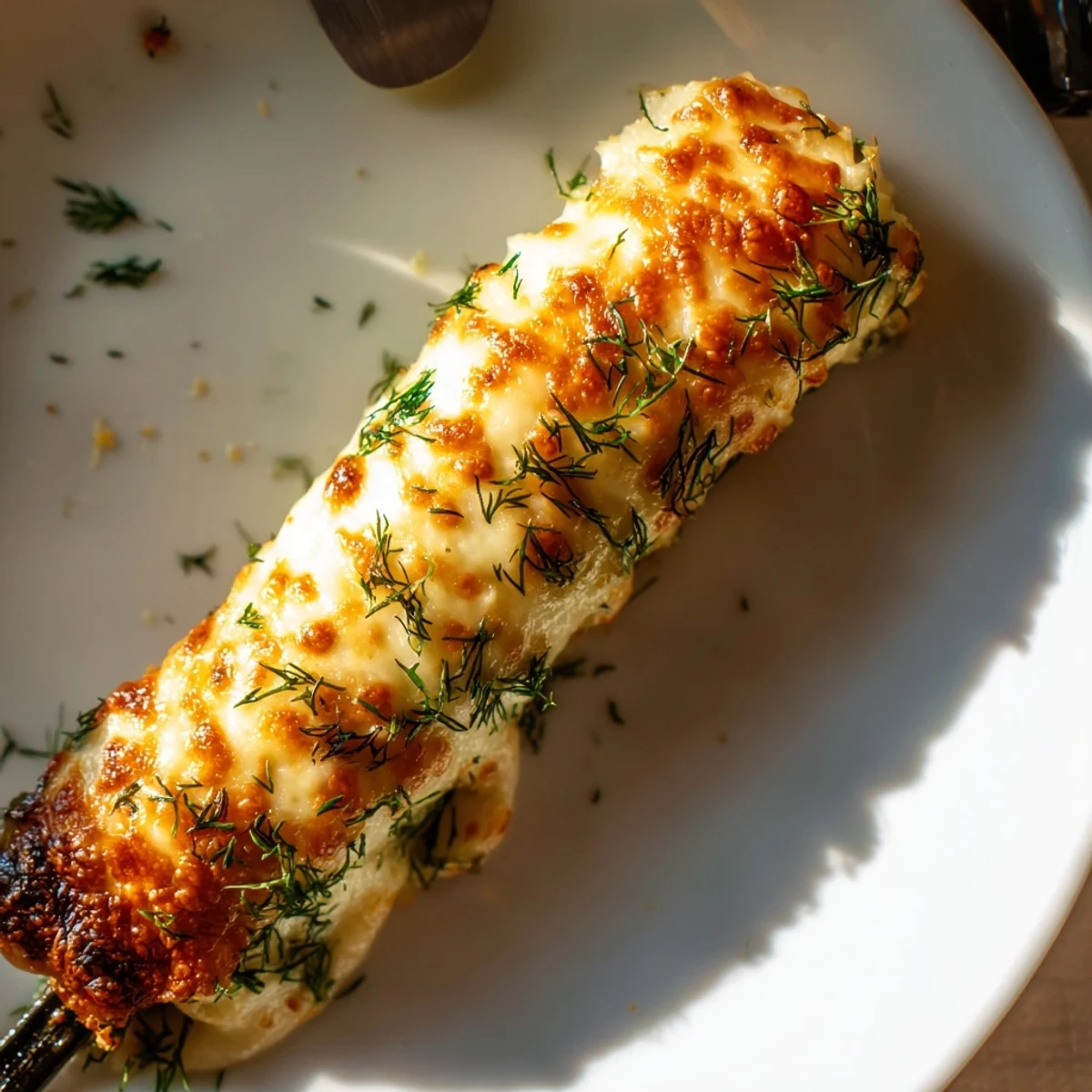 Golden and melty Melted Cheese Pickle Rolls, a savory appetizer with bubbling cheese and crispy edges.