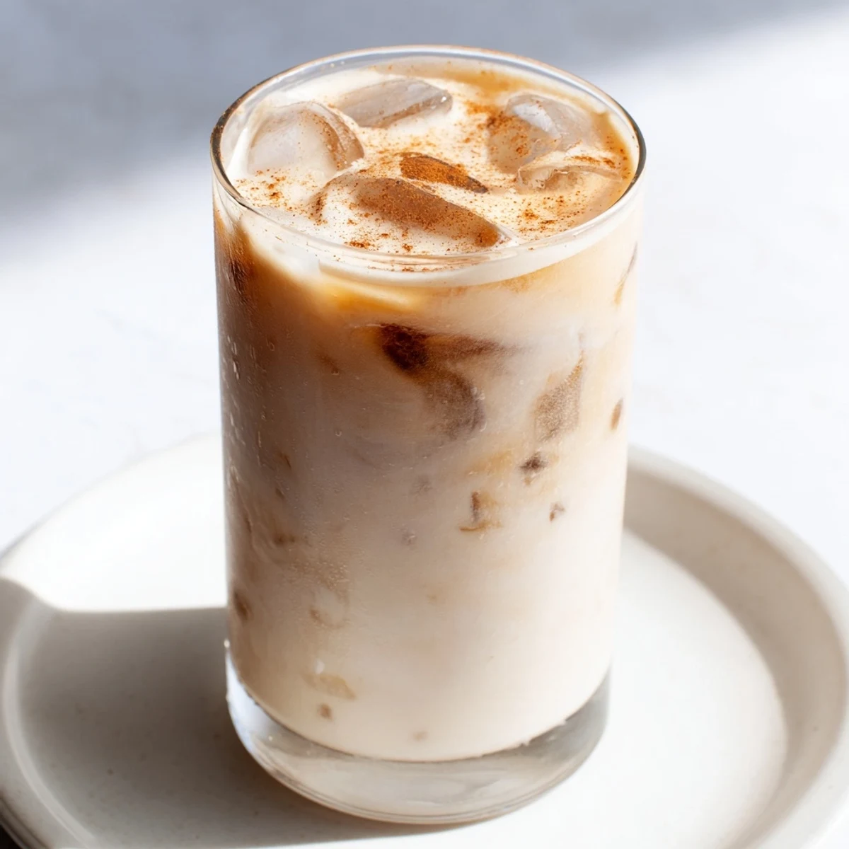 A tall glass of Proffee Power Blend, swirled with protein, offers a delicious morning pick-me-up.