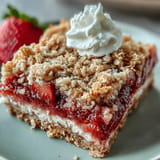 Strawberry Rhubarb Crumble Bars