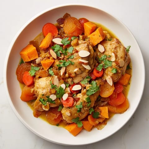 This delicious, fragrant Soft Spice Slow-Cooker Chicken and Sweet Potato Tagine is perfect for a warm dinner.