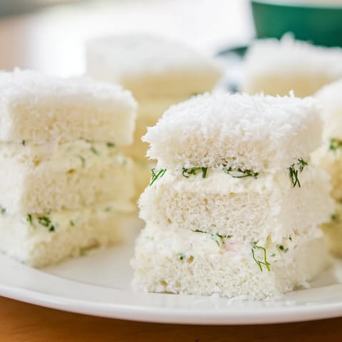 Snowball Tea Sandwich Bites