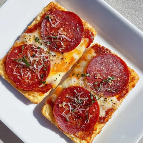 Pepperoni Stacked Square Crackers