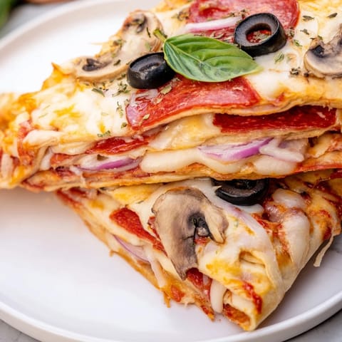 Cheesy Tortilla Pizza Wrap