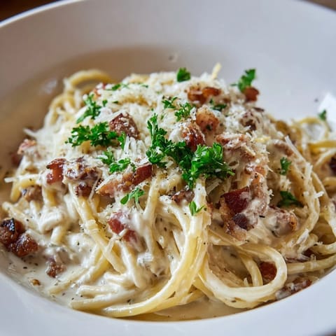 Creamy Garlic Bacon Pasta