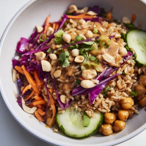 Peanut Chickpea Rice Bowl