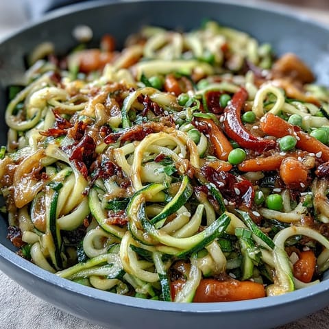 Healthy Easy Zucchini Noodle Stir-Fry