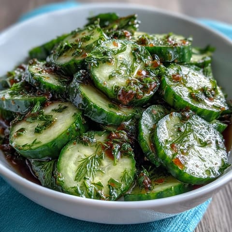 Crisp cucumber and radish slices tossed with dill vinaigrette for a refreshing spring salad.  
