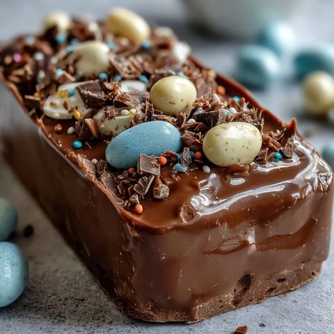 Pastel Chocolate Bark with Cadbury Eggs: A colorful Easter treat with swirls of candy melts and crunchy mini eggs.