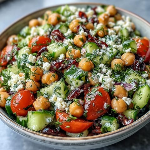 Cold Chickpea Lemon Herb Salad