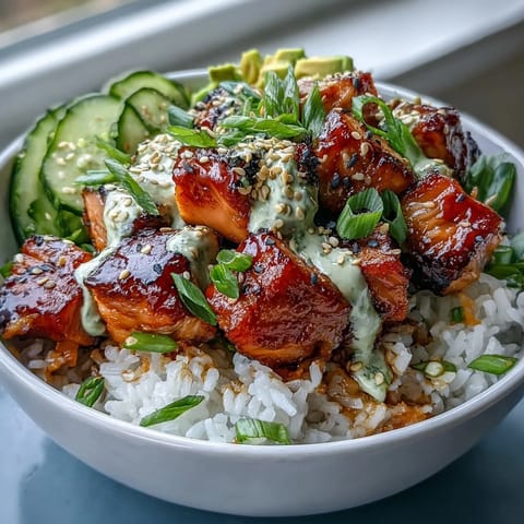 Spicy Mayo Salmon Rice Bowl