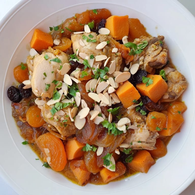 Imagine the tender chicken and sweet potatoes in this flavorful Soft Spice Slow-Cooker Chicken Tagine!