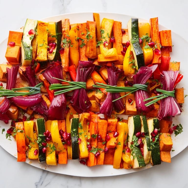 Delicious vegetarian Christmas Present Veggie Crates, perfectly roasted vegetables shaped like gift boxes.