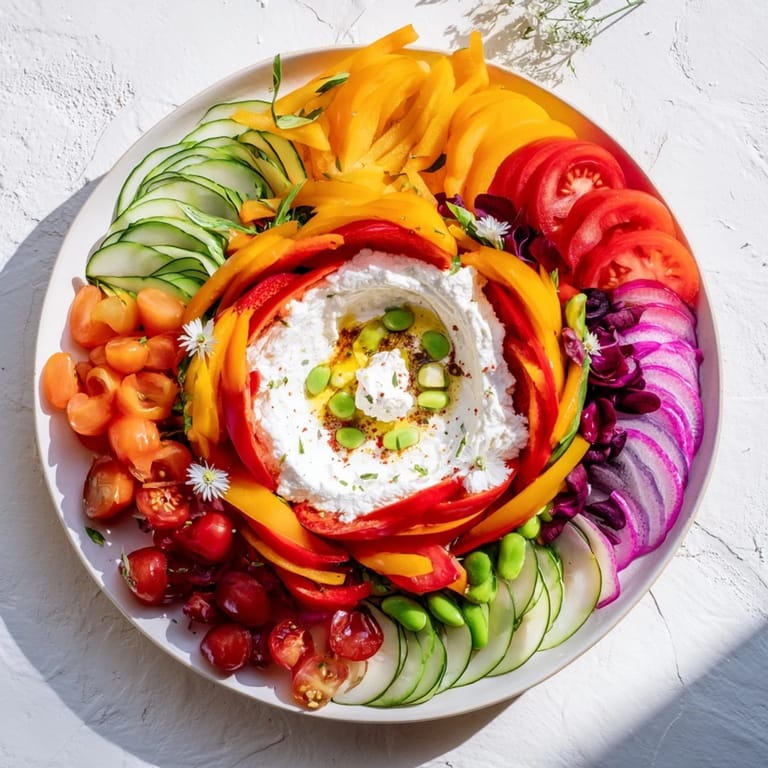 Imagine a stunning The Prism Burst salad: a visual feast of fresh ingredients, ready to enjoy.