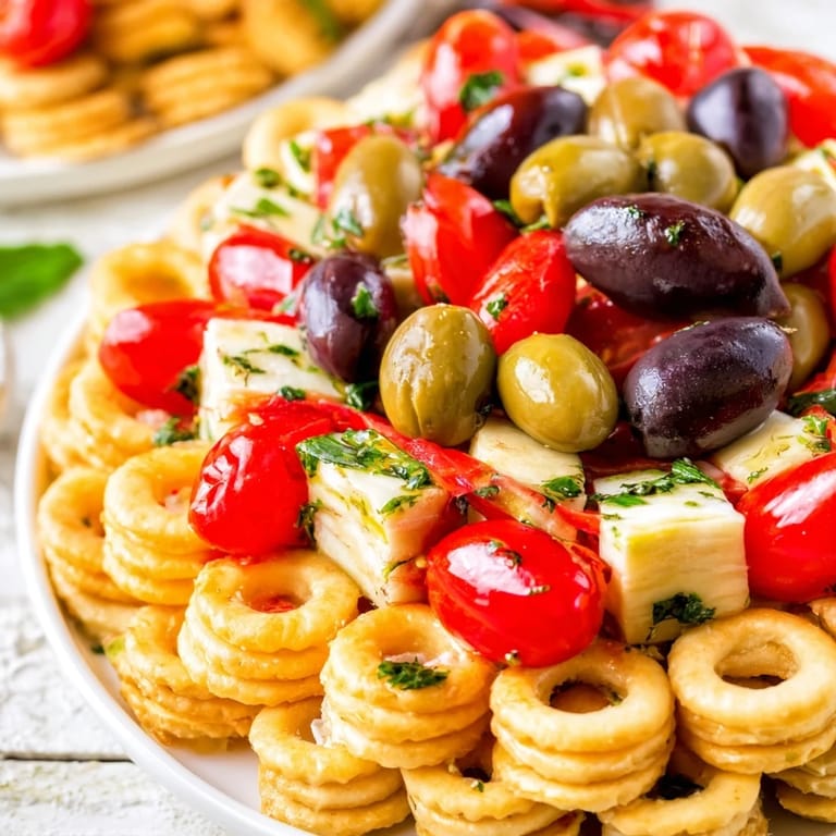 Explore the delicious Roman Colosseum Snack Platter, a visually appealing appetizer with cheesy additions.