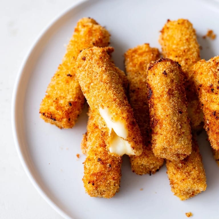 Enjoy easy-to-make air fryer mozzarella sticks, a quick and satisfying appetizer for any occasion.