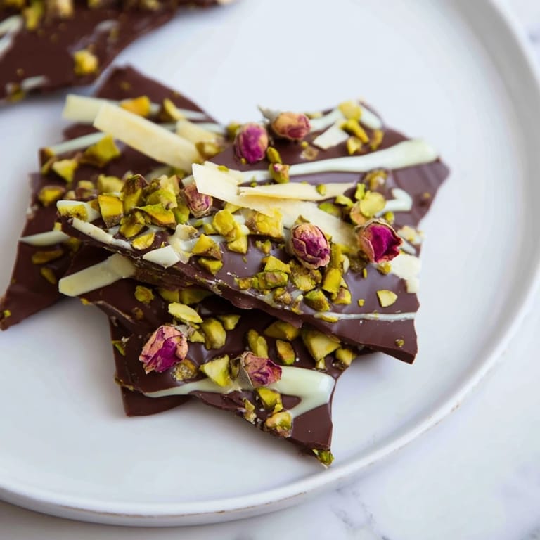 Savor the visual of this rich Pistachio Dubai Chocolate Bark, ready to be broken into delightful pieces.