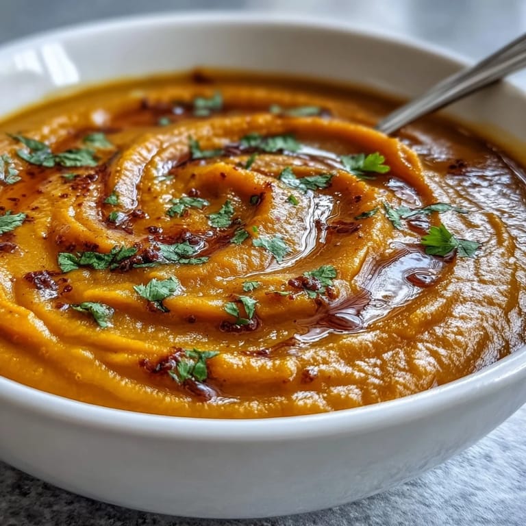 Golden roasted butternut squash and lentils create this comforting, flavorful soup.