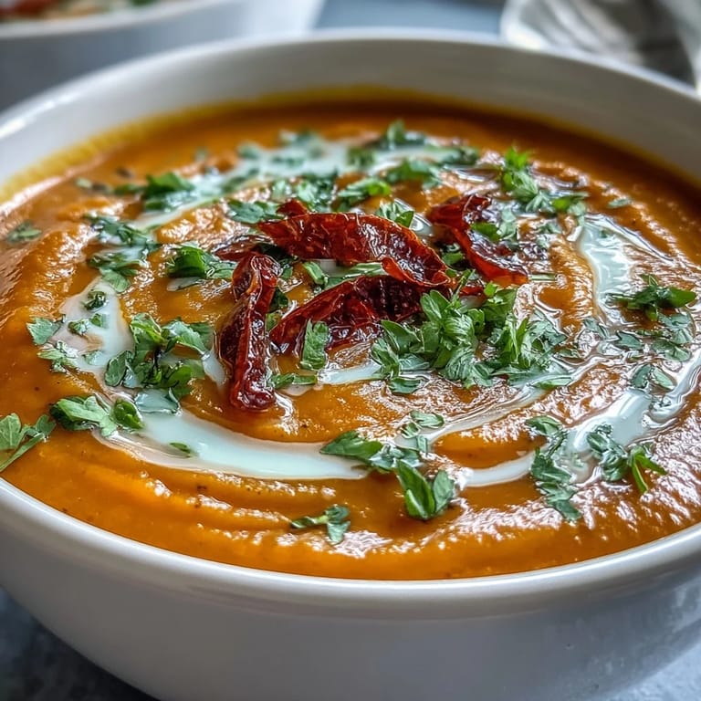 Creamy Carrot Celeriac Chilli Soup, showcasing root vegetables with a hint of warming spice.